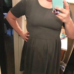 Solid grey lularoe Amelia dress 2xl